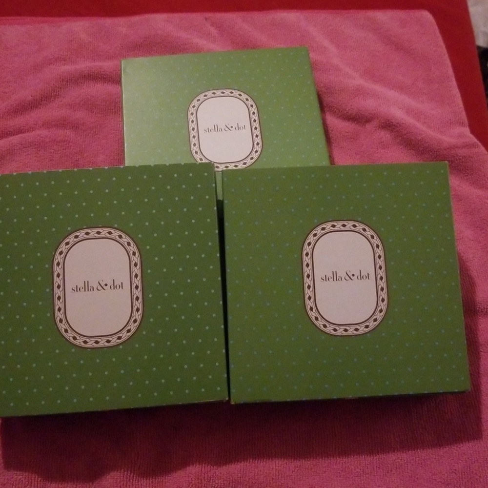 Stella & Dot Statement Necklace Boxes! Set of 3!